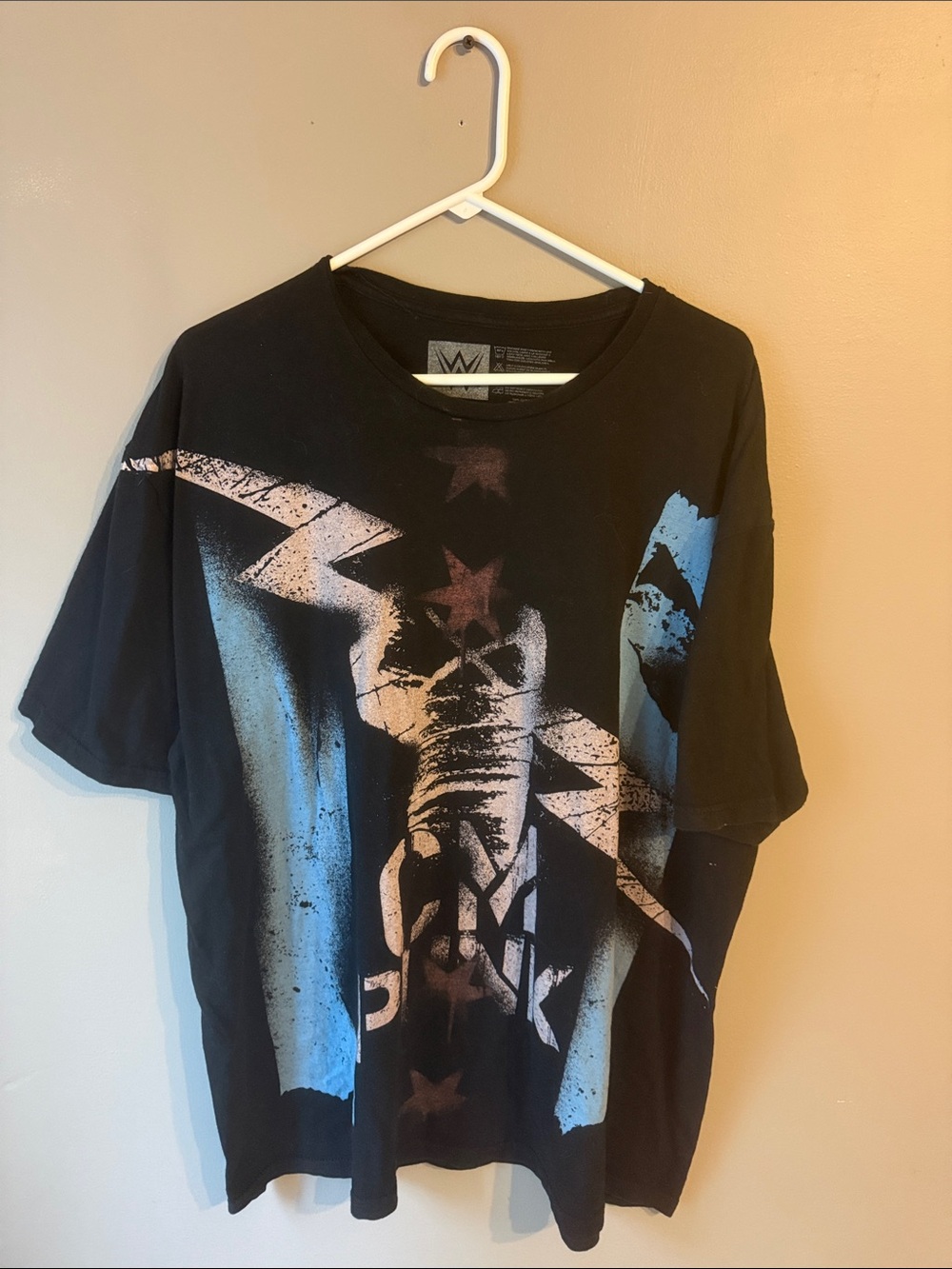 WWE CM PUNK Allover Print T-Shirt. Size XXL